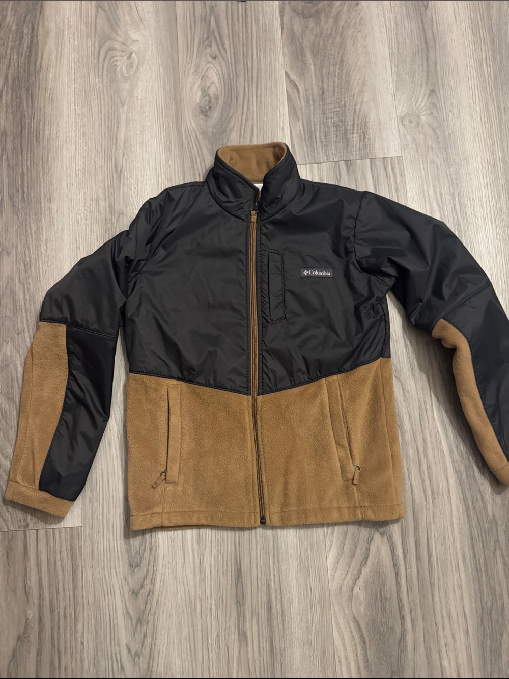 Columbia Black and Brown Two-Tone Kids Lightweight Jacket